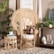 Baxton Studio Ediva Modern Bohemian Natural Brown Rattan Peacock Accent Chair 226-13117-ZORO - alternate 2